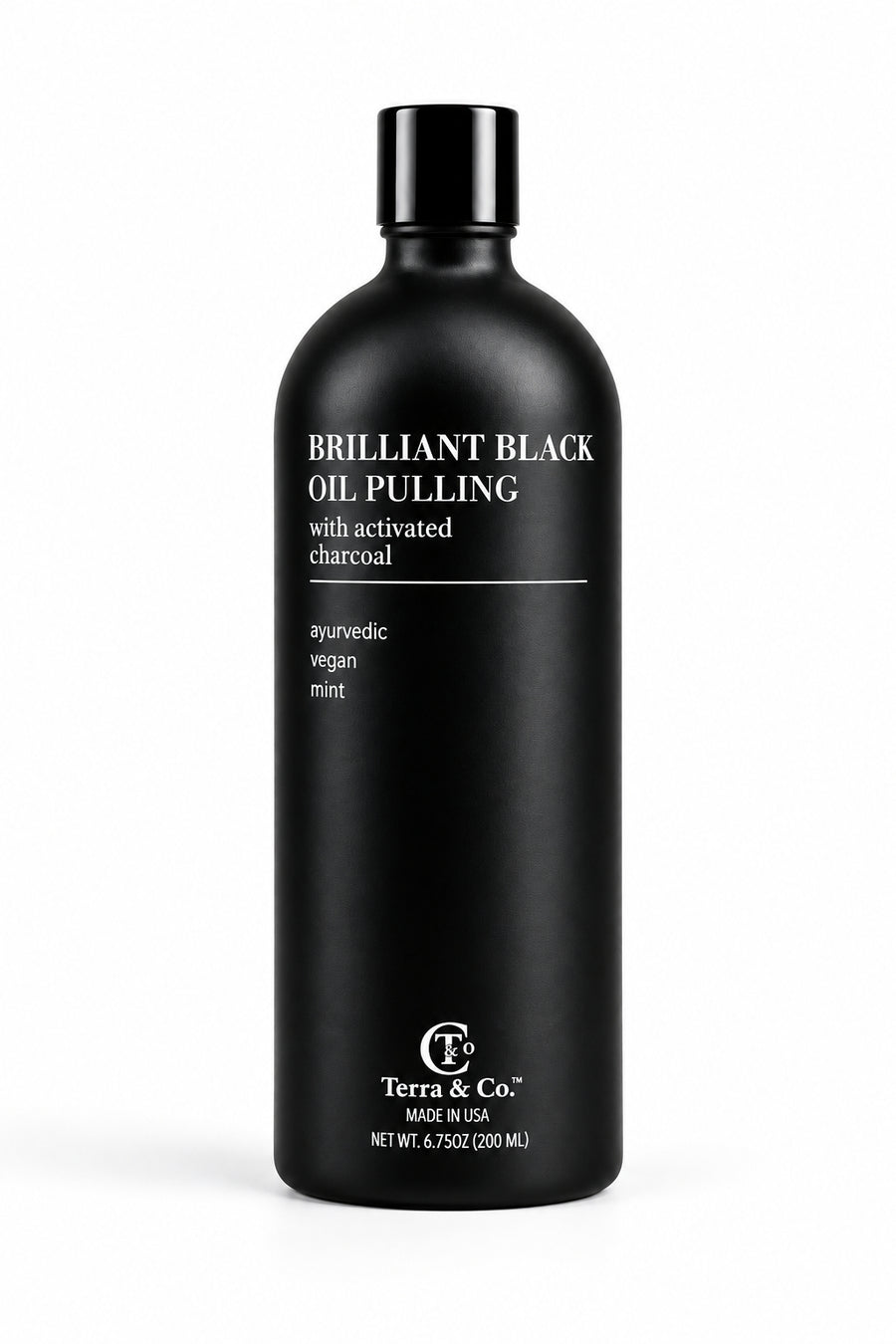 Brilliant Black Oil Pulling -- Ayurvedic Mouthwash For Teeth Whitening, Detox & Gum Health